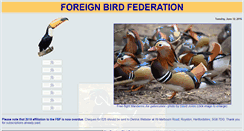 Desktop Screenshot of foreignbirdfederation.co.uk